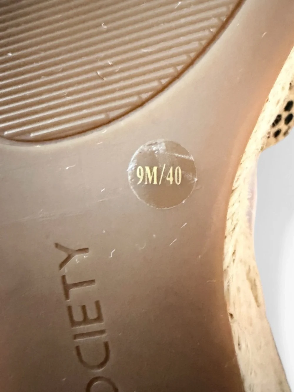 Sole Society Espadrille Wedge Sandals Cheetah Print Calf Hair Ankle Strap Sze 9
